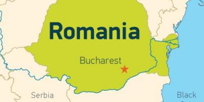 Boekarest op een kaart