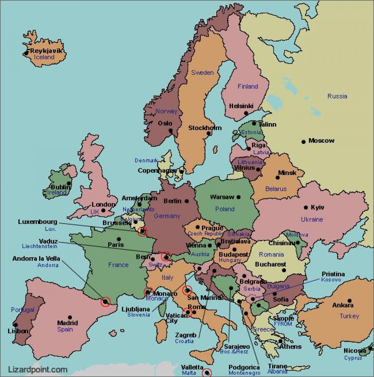 Kaart van boekarest europa
