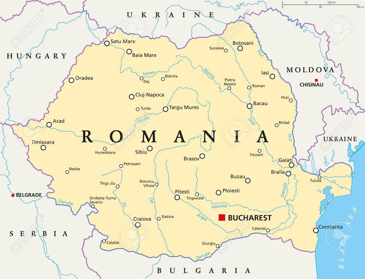 kaart van boekarest, roemenië