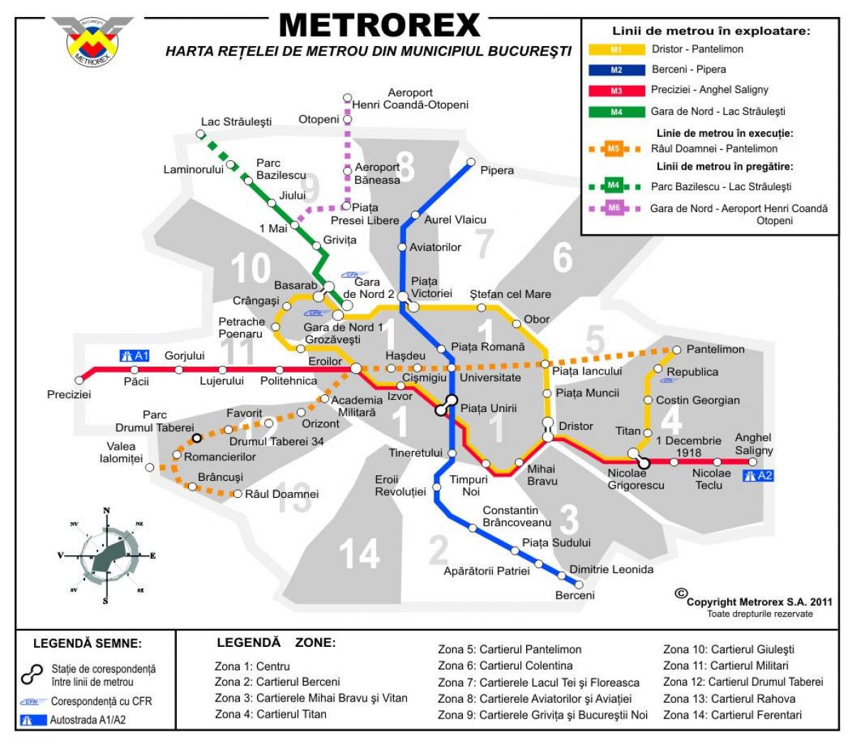 Kaart van metrorex 
